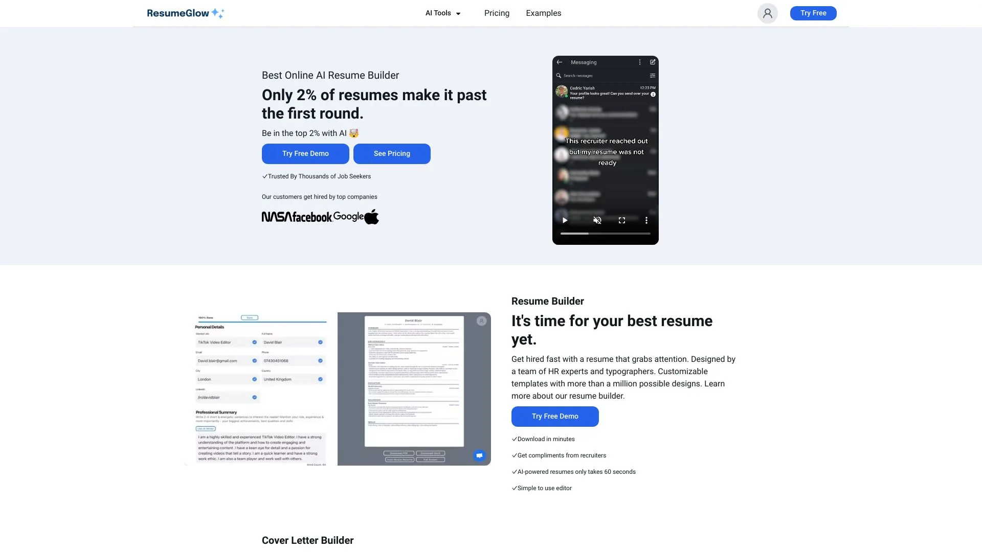 ResumeGlow screenshot