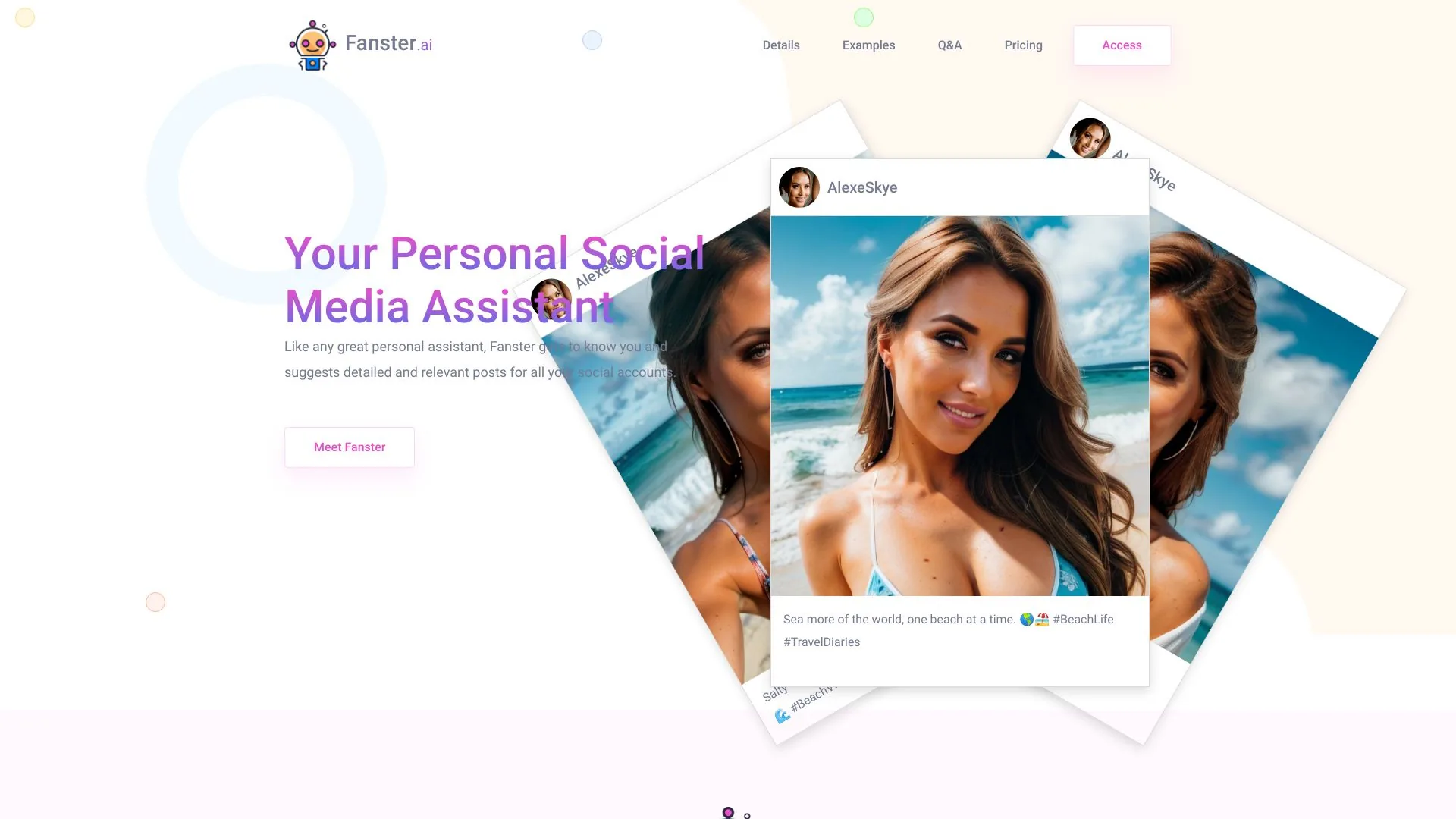 Fanster.ai screenshot
