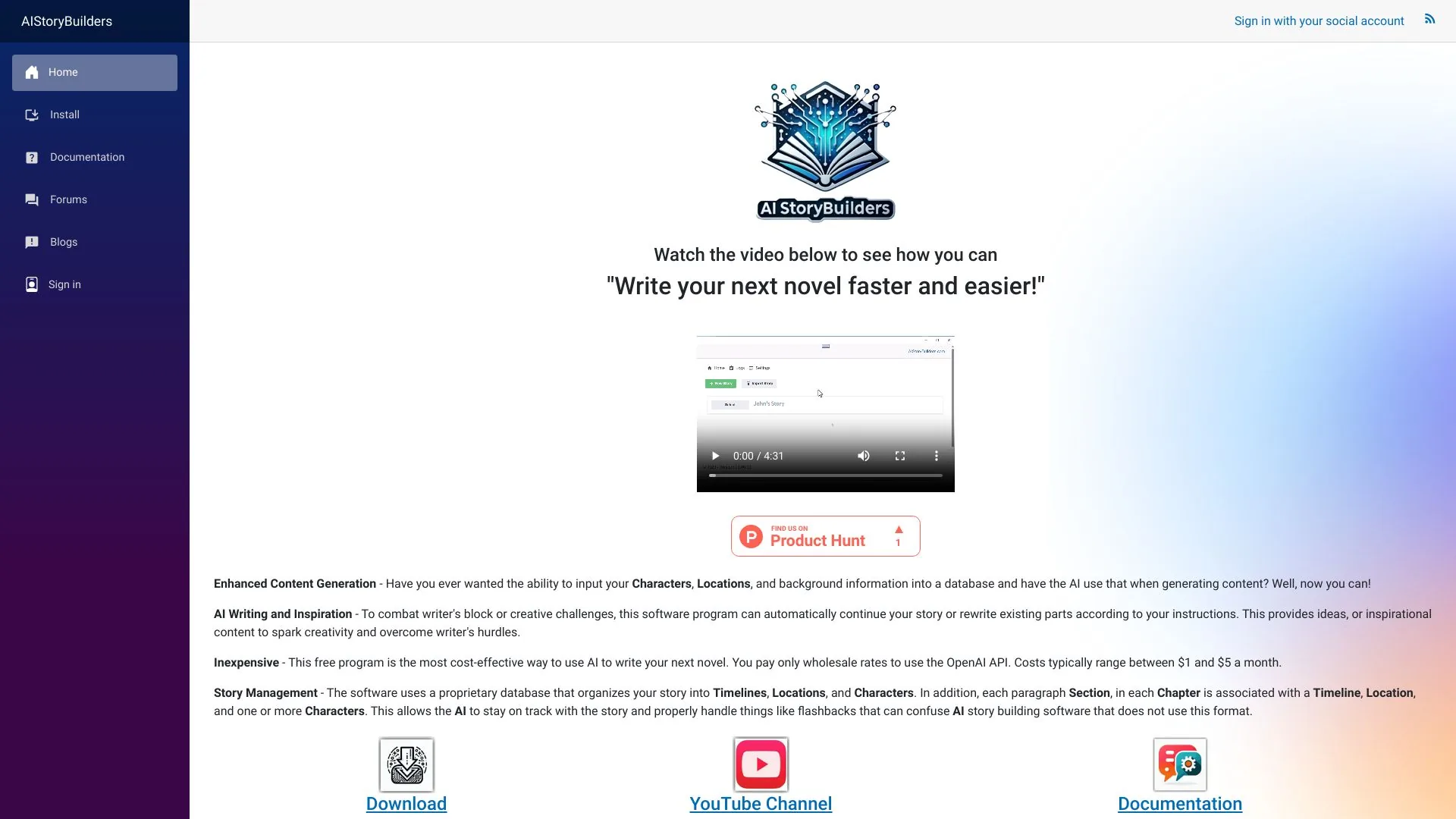 AIStoryBuilders screenshot