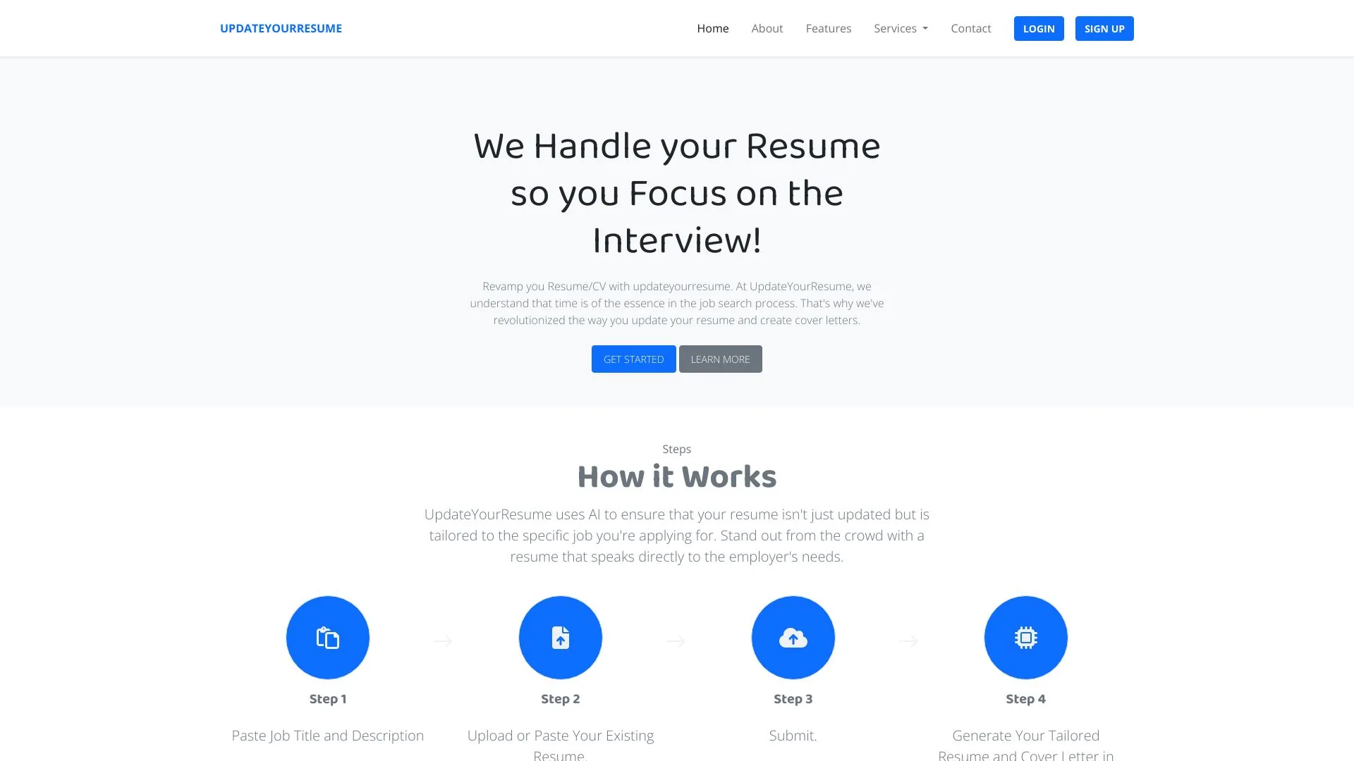 UpdateYourResume screenshot