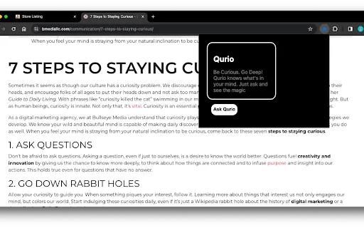 Qurio screenshot
