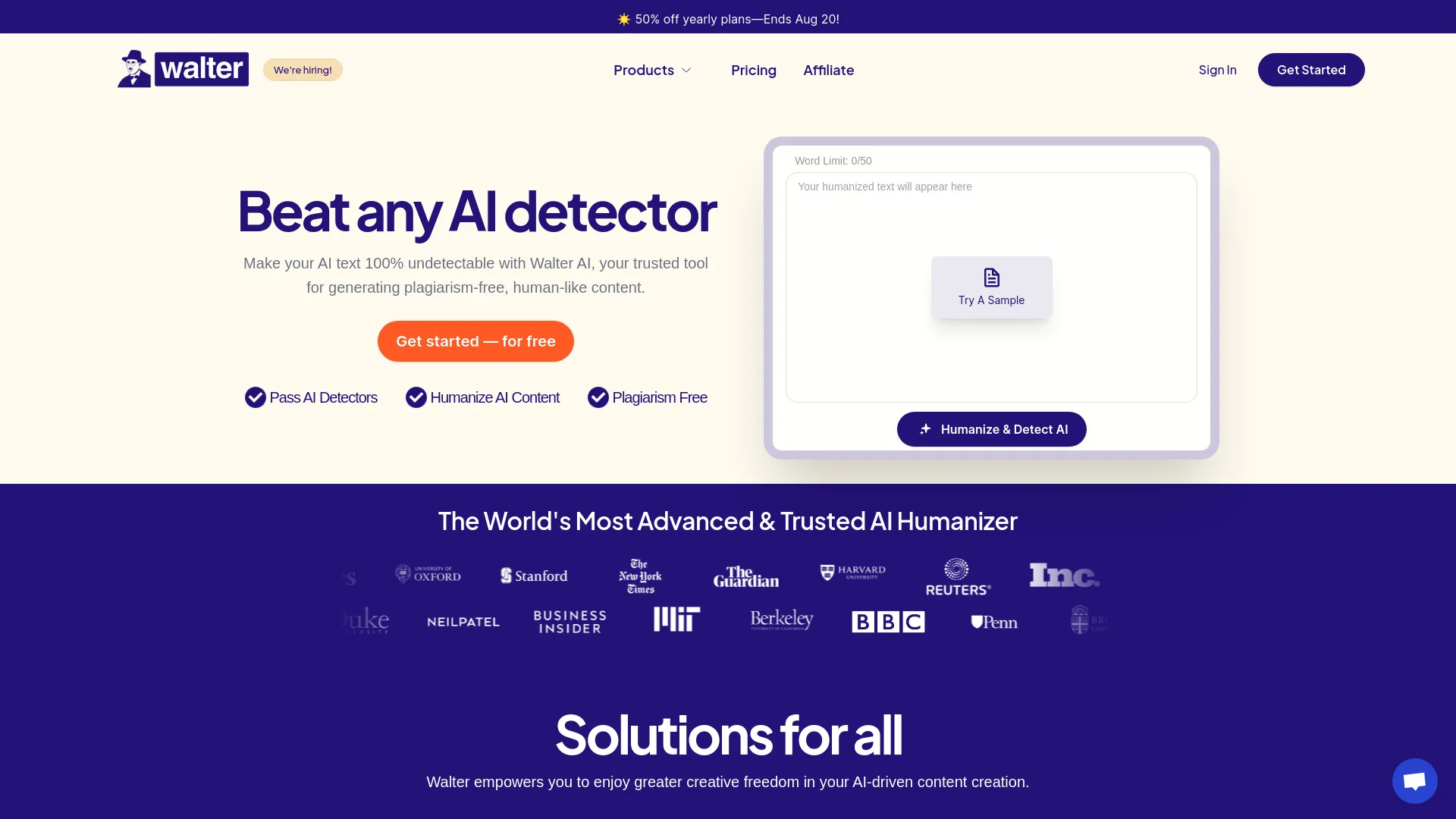 Walter AI screenshot