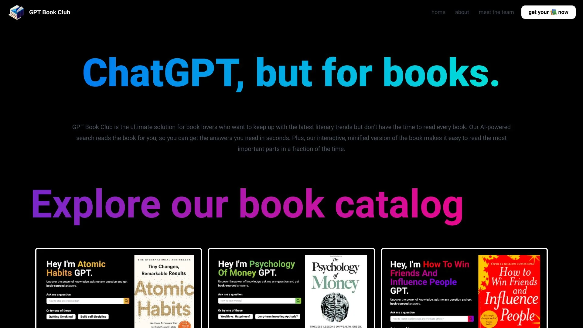 GPT Book Club screenshot