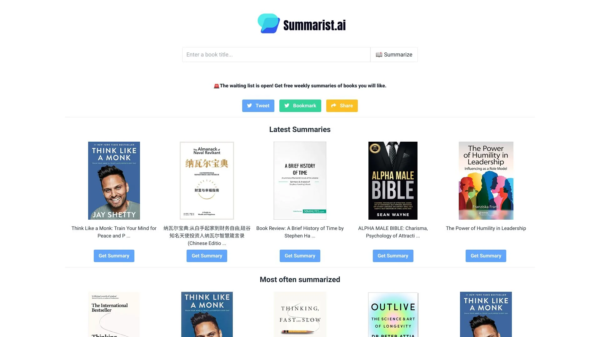 Summarist.ai screenshot