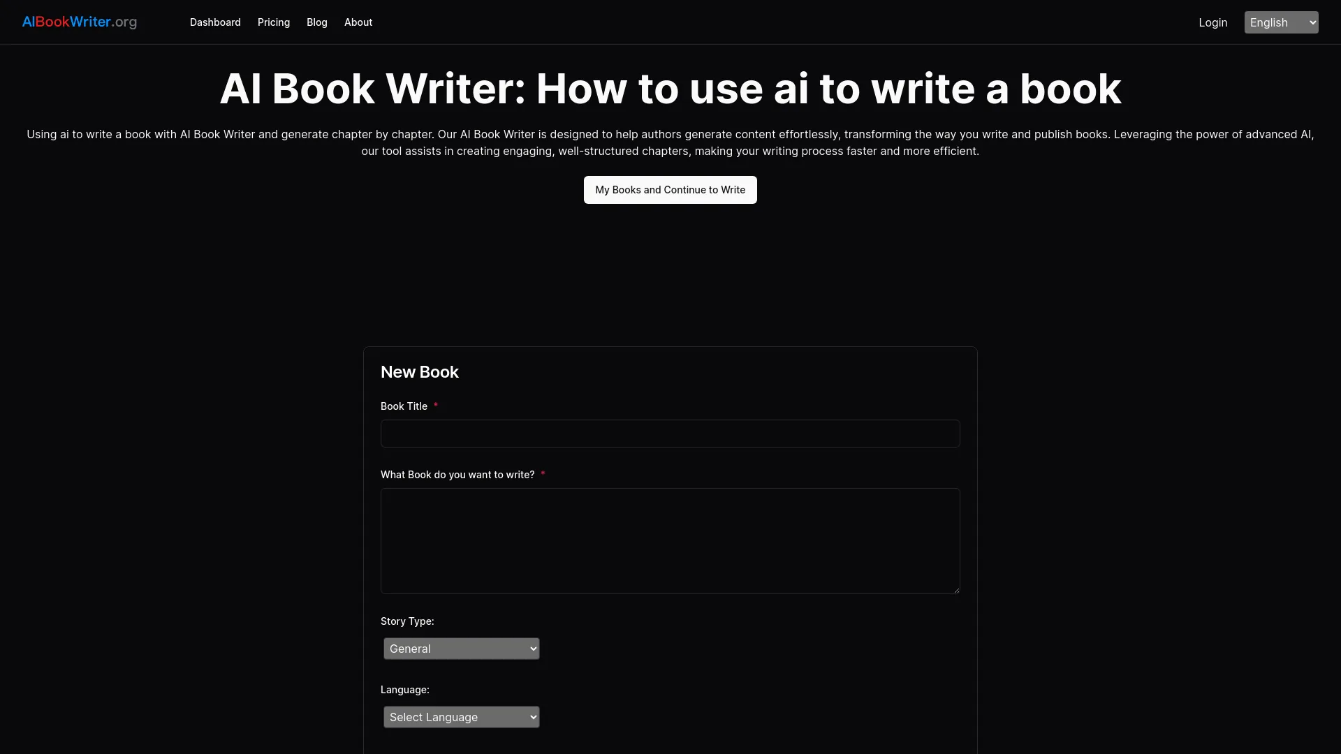 AI Book Writer screenshot