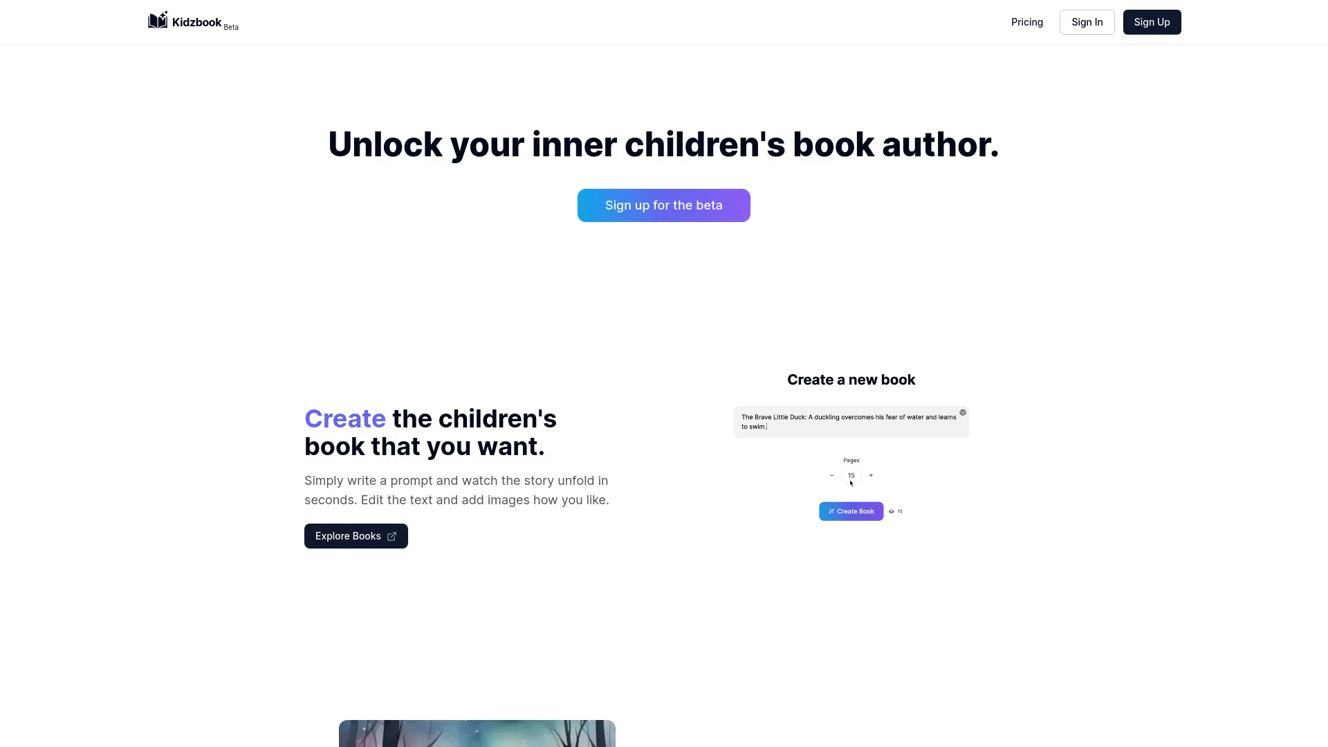 Kidzbook AI screenshot