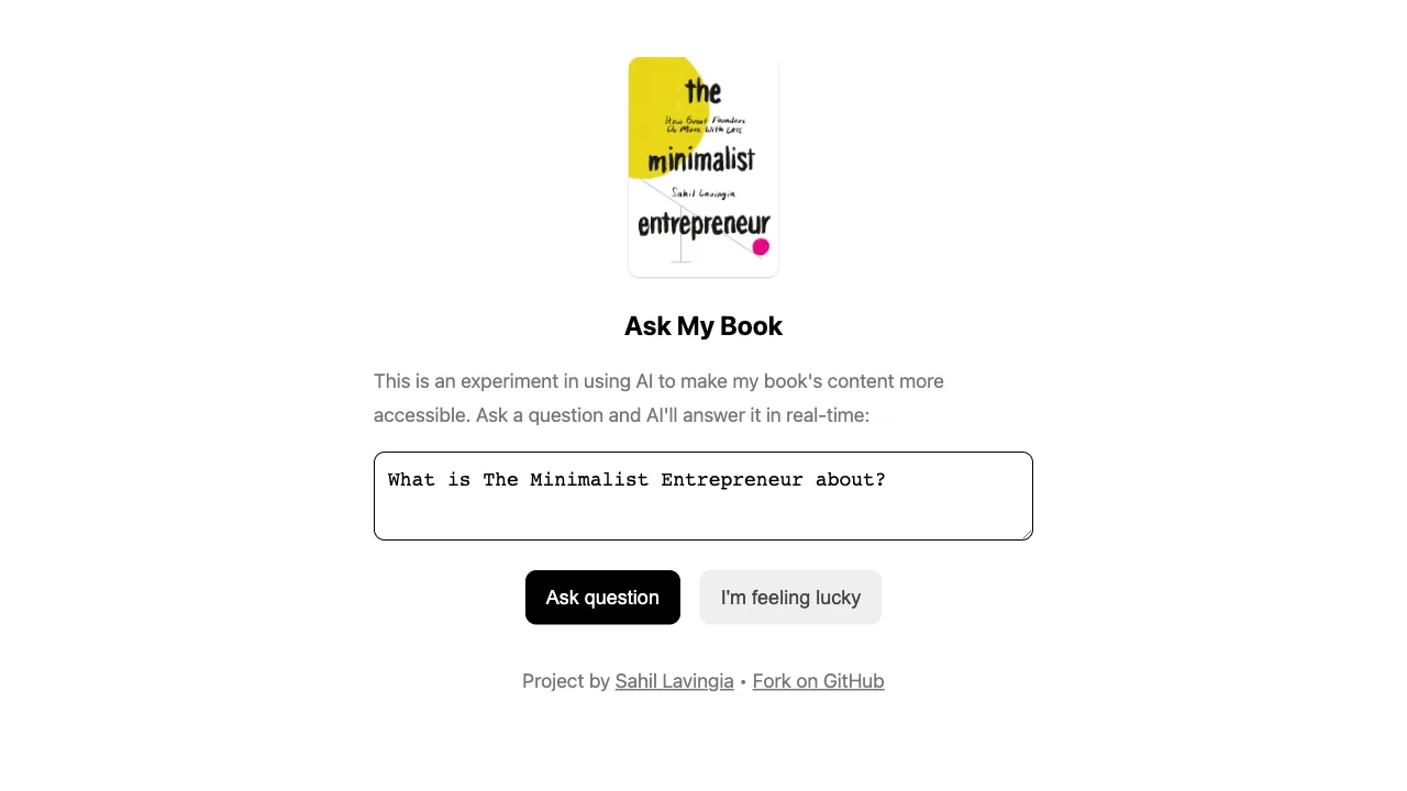 Ask My Book: 极简主义创业者 screenshot
