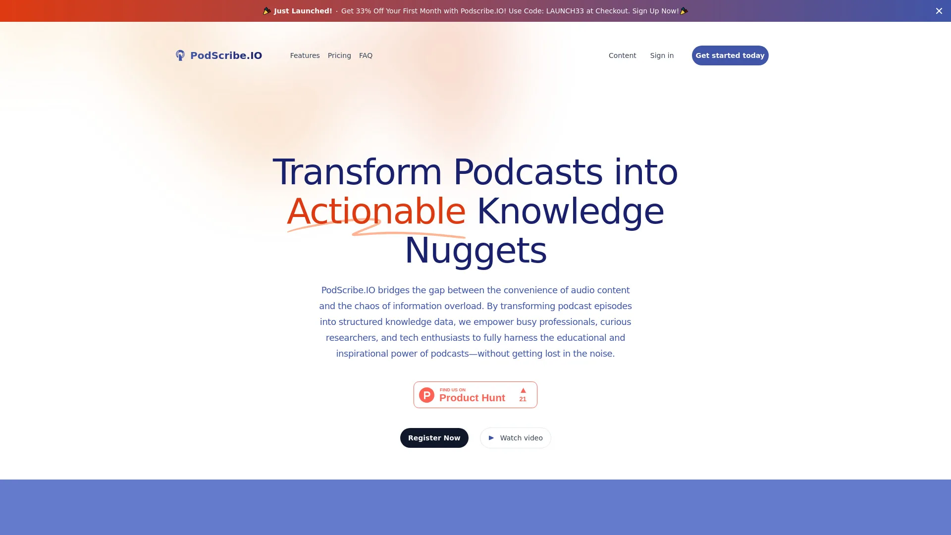 Podscribe.IO screenshot