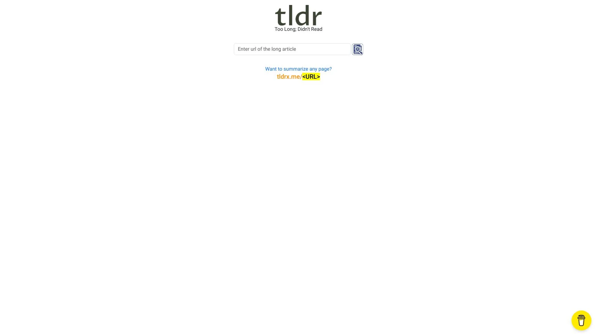 tldrx.me screenshot