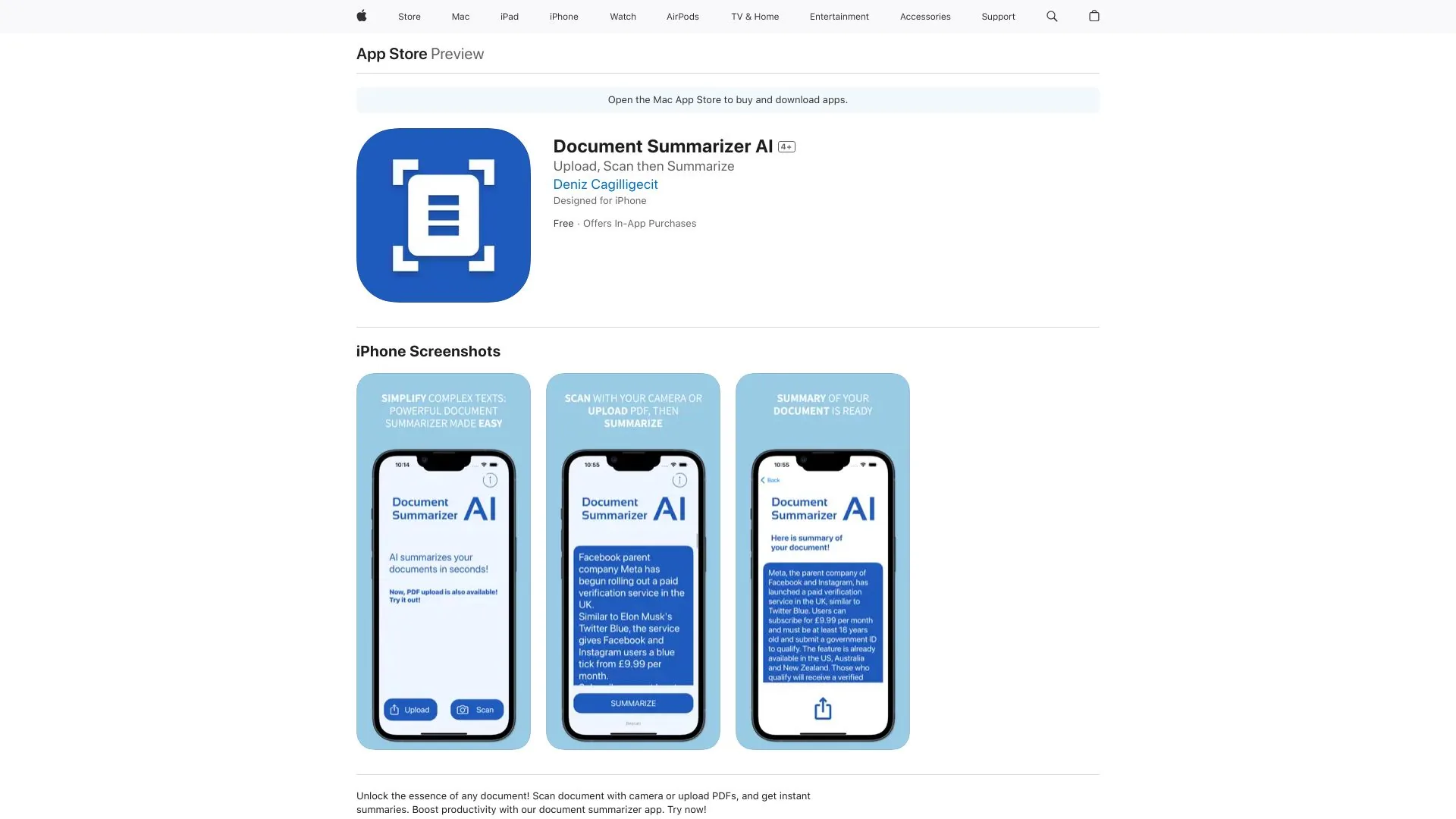 Document Summarizer AI screenshot