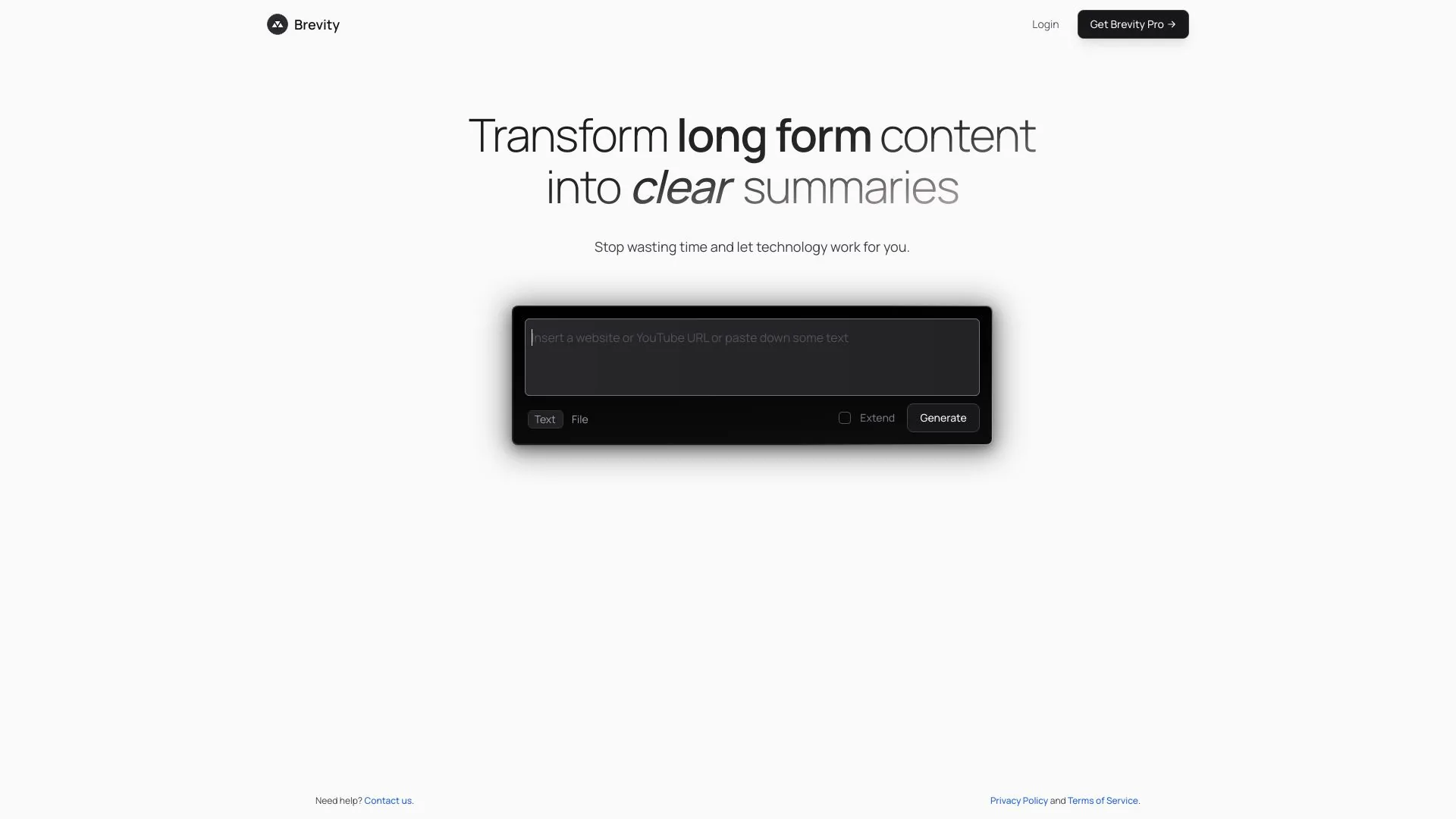 Brevity screenshot