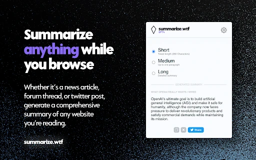 Summarize.wtf screenshot