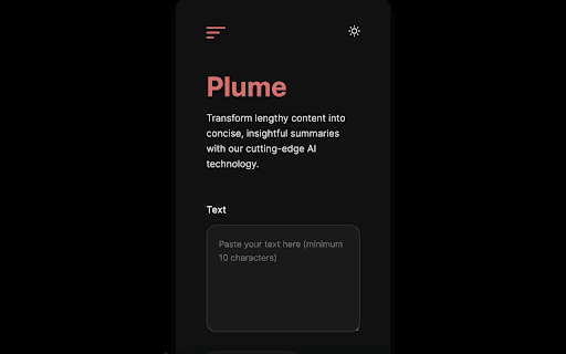Plume screenshot