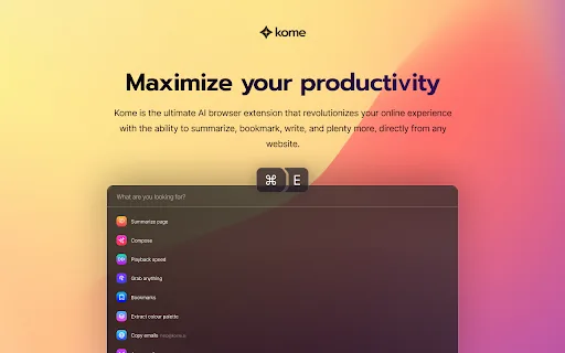 Kome screenshot