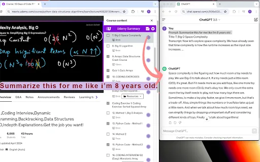 Udemy Summary: Harness the Power of ChatGPT screenshot