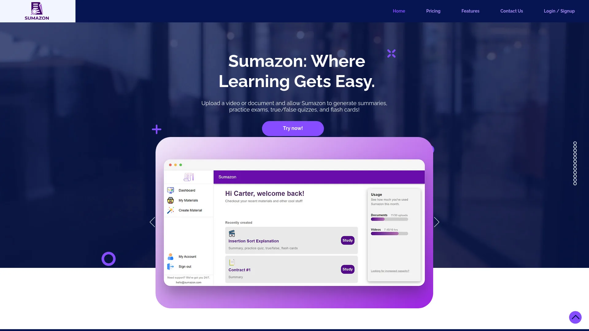 Sumazon screenshot