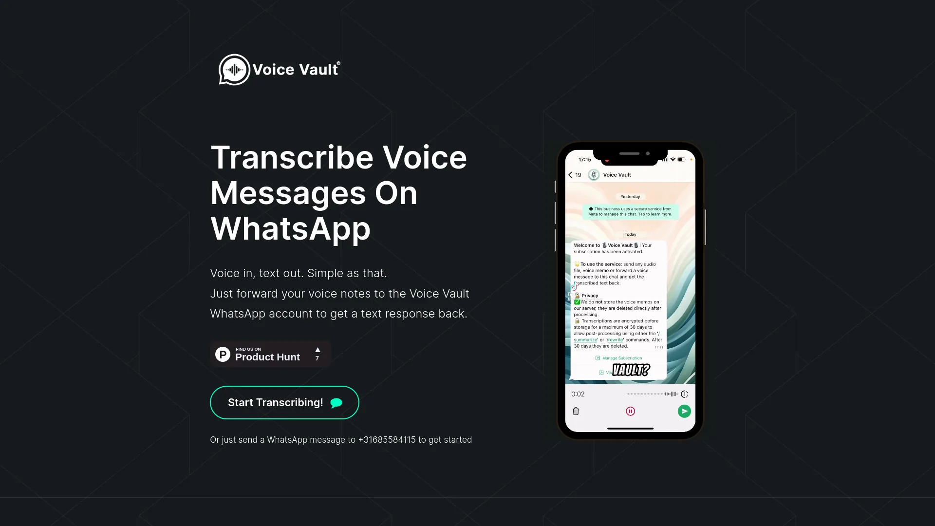 Voice Vault screenshot