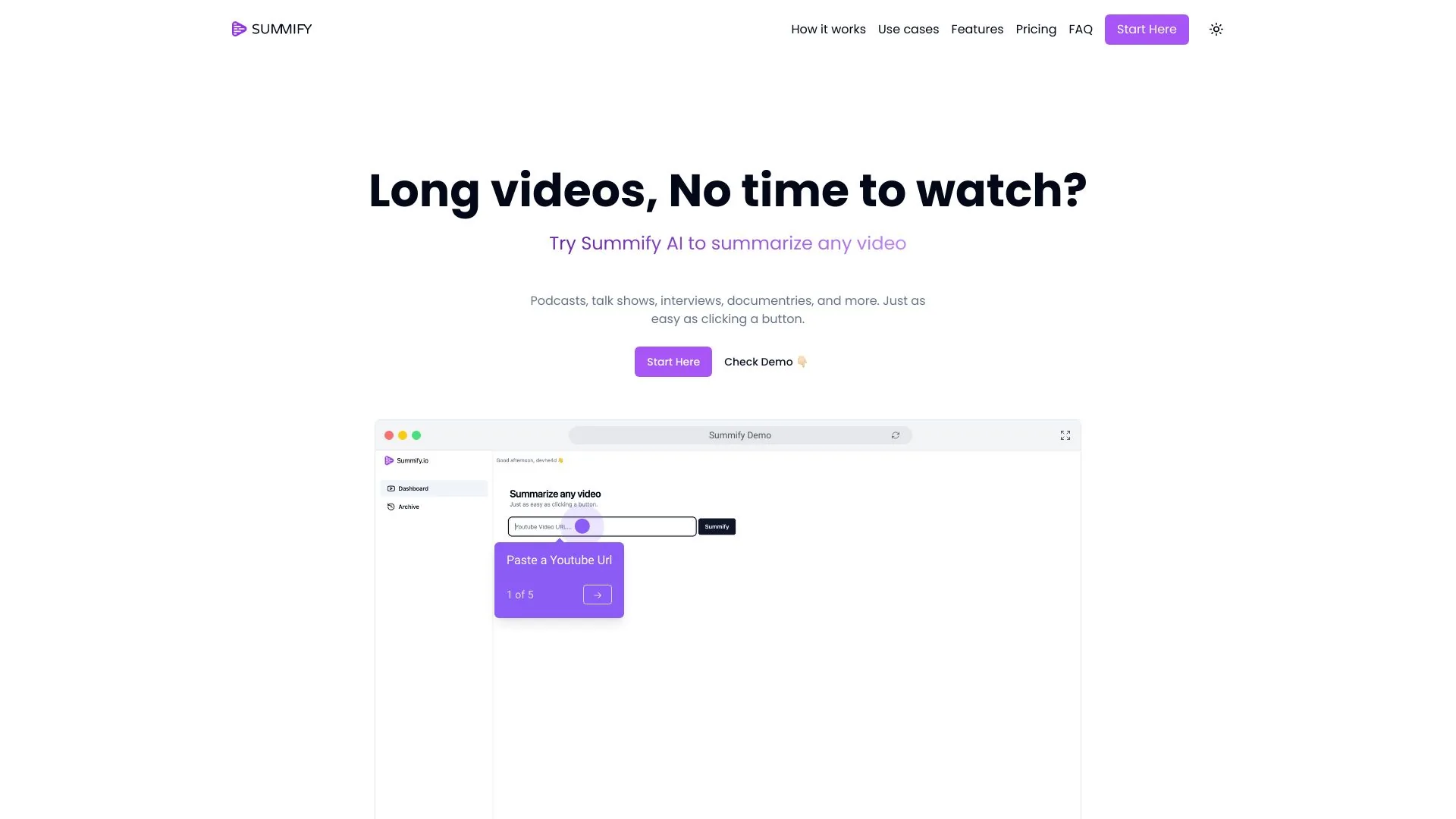 Summify screenshot