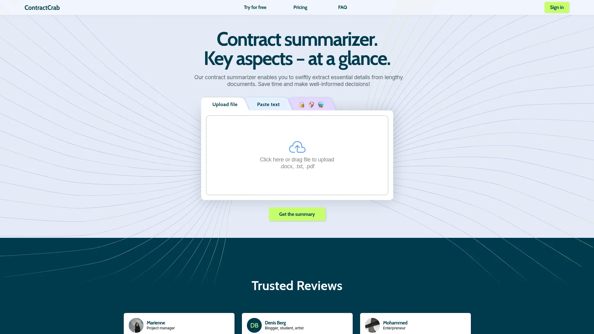 ContractCrab screenshot