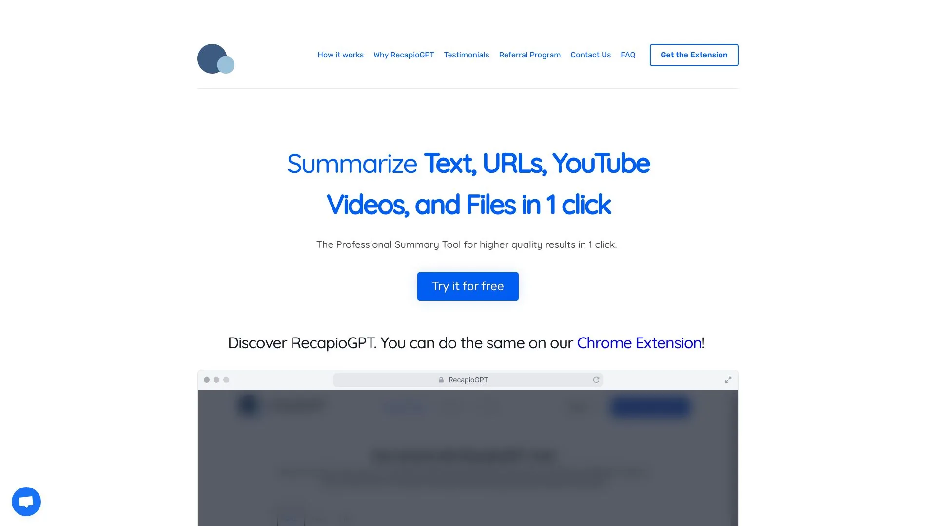 RecapioGPT screenshot