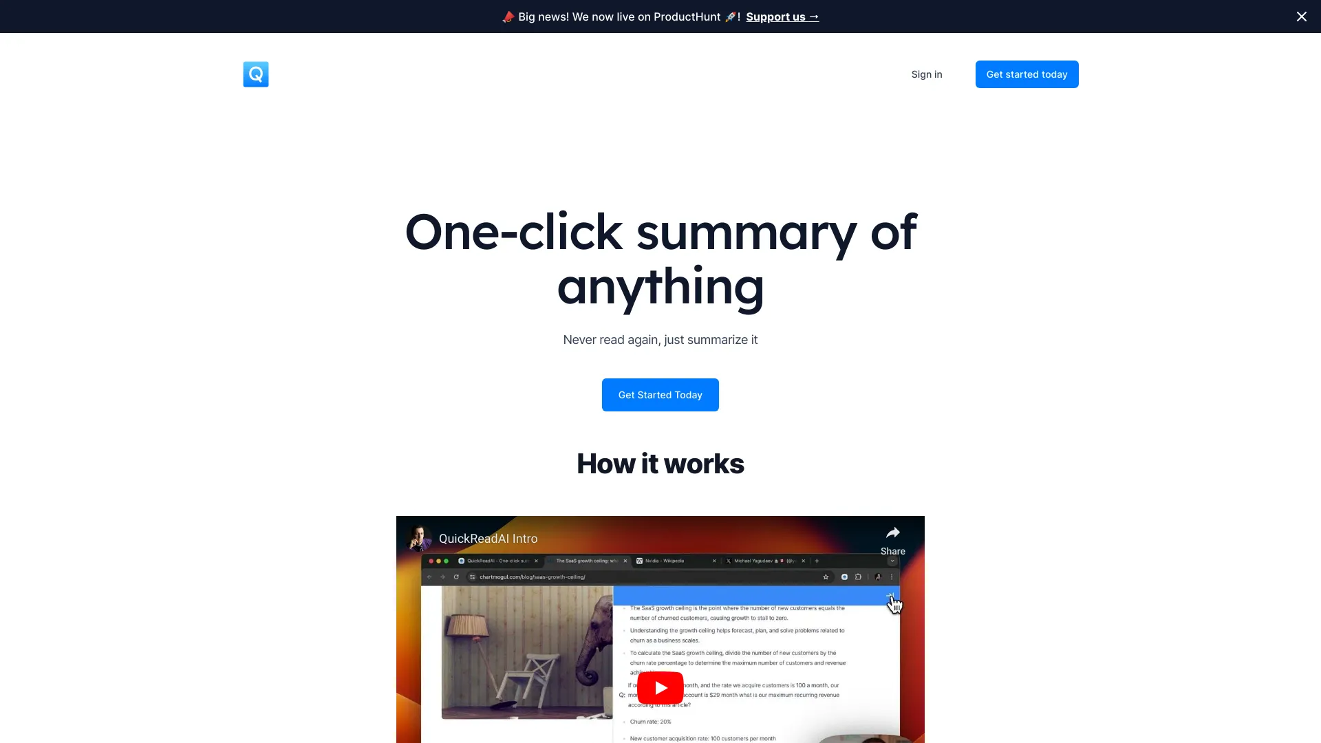 QuickReadAI screenshot