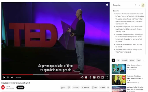 YouTube Video Summary Generator screenshot