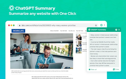 ChatGPT Summary screenshot