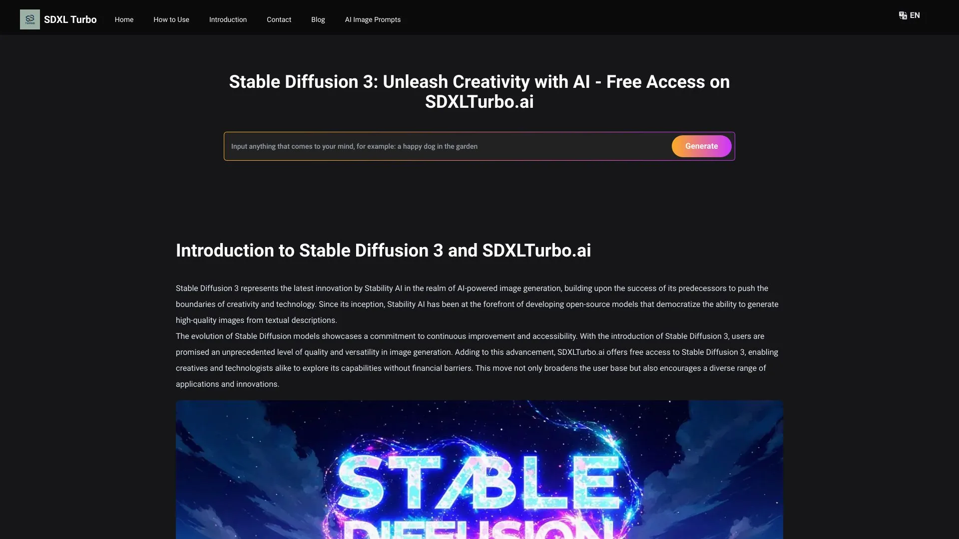 Stable Diffusion 3 by Stability AI screenshot