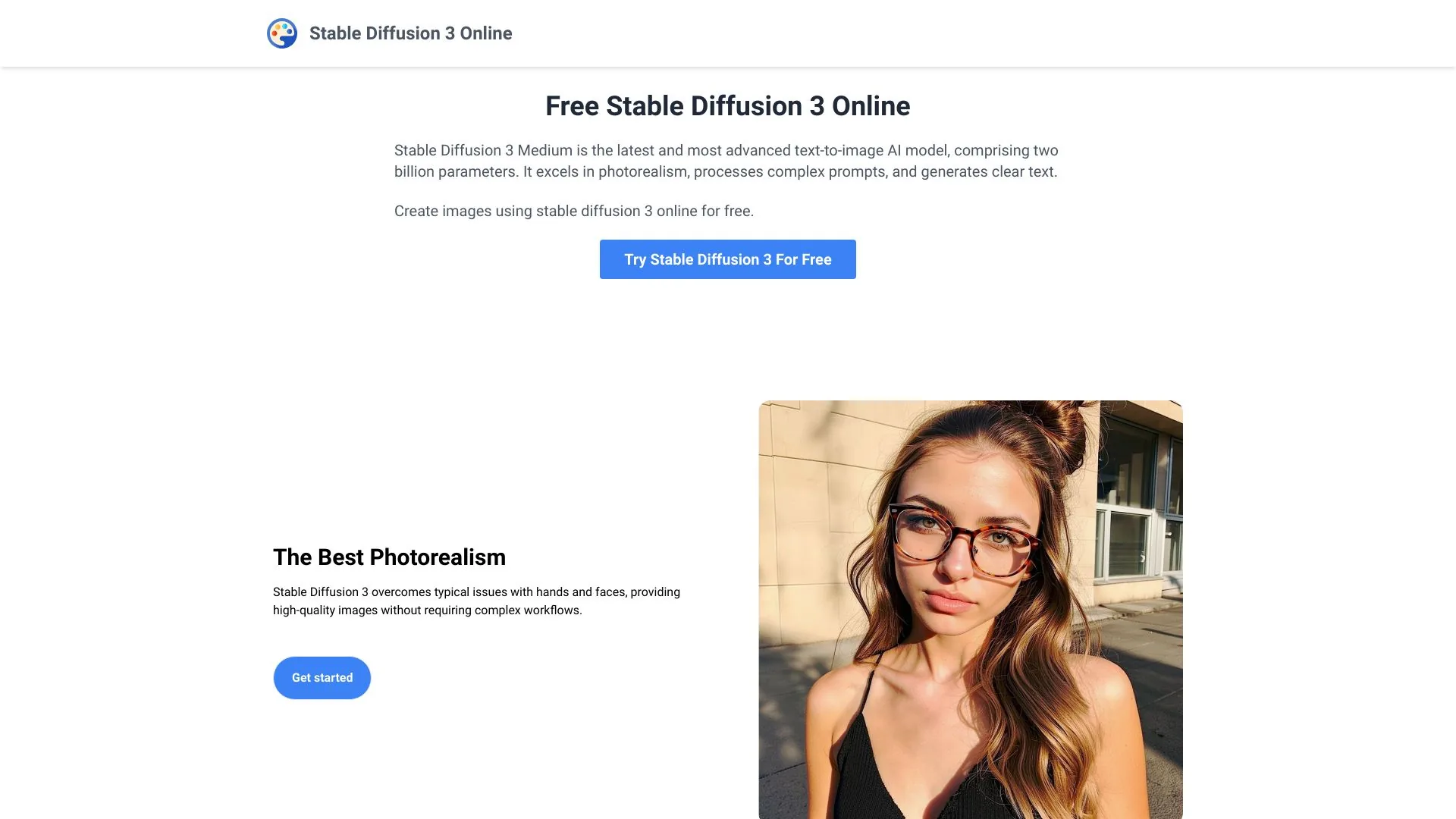 Stable Diffusion 3 Online screenshot