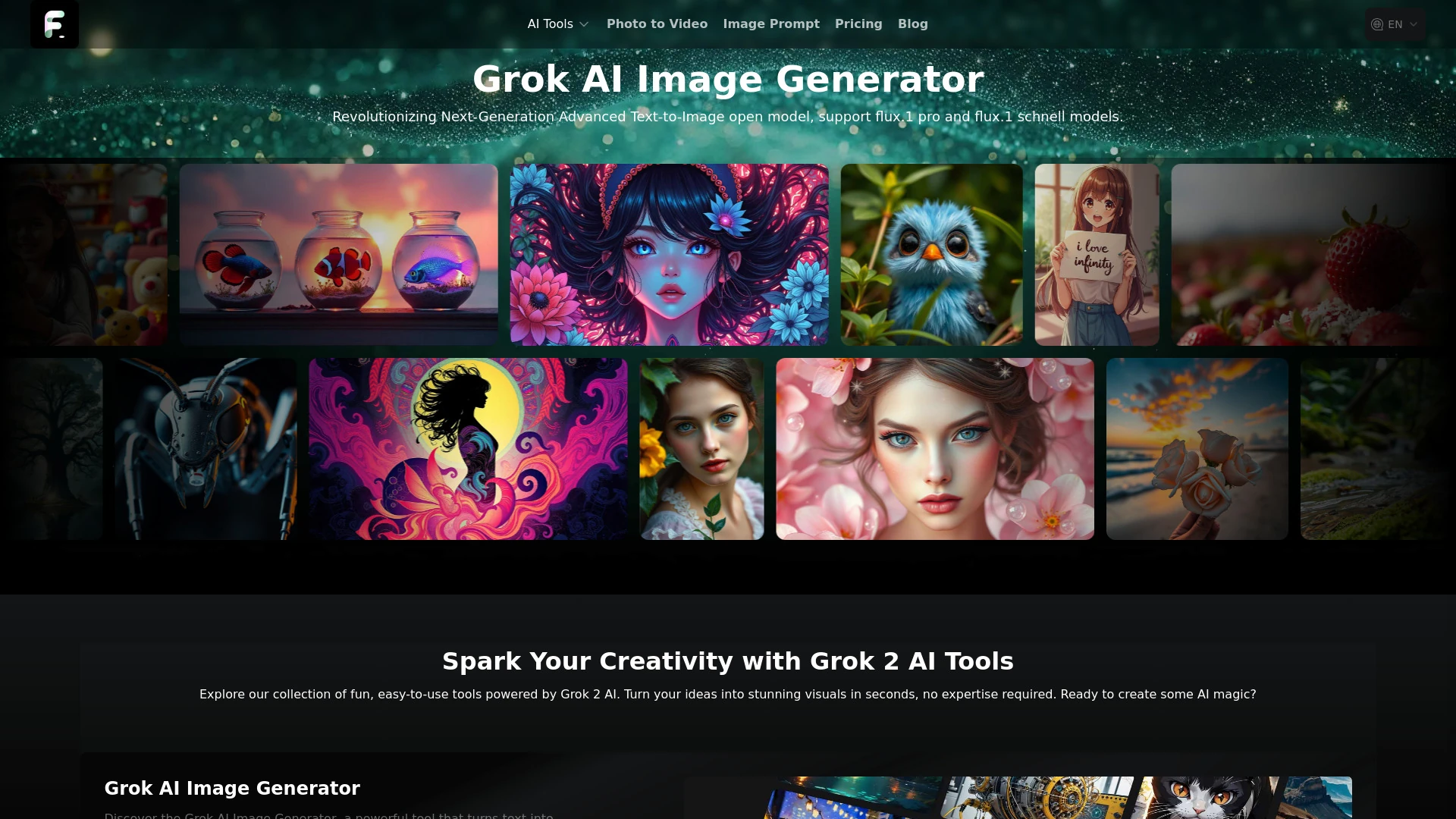 Grok AI Image Generator screenshot