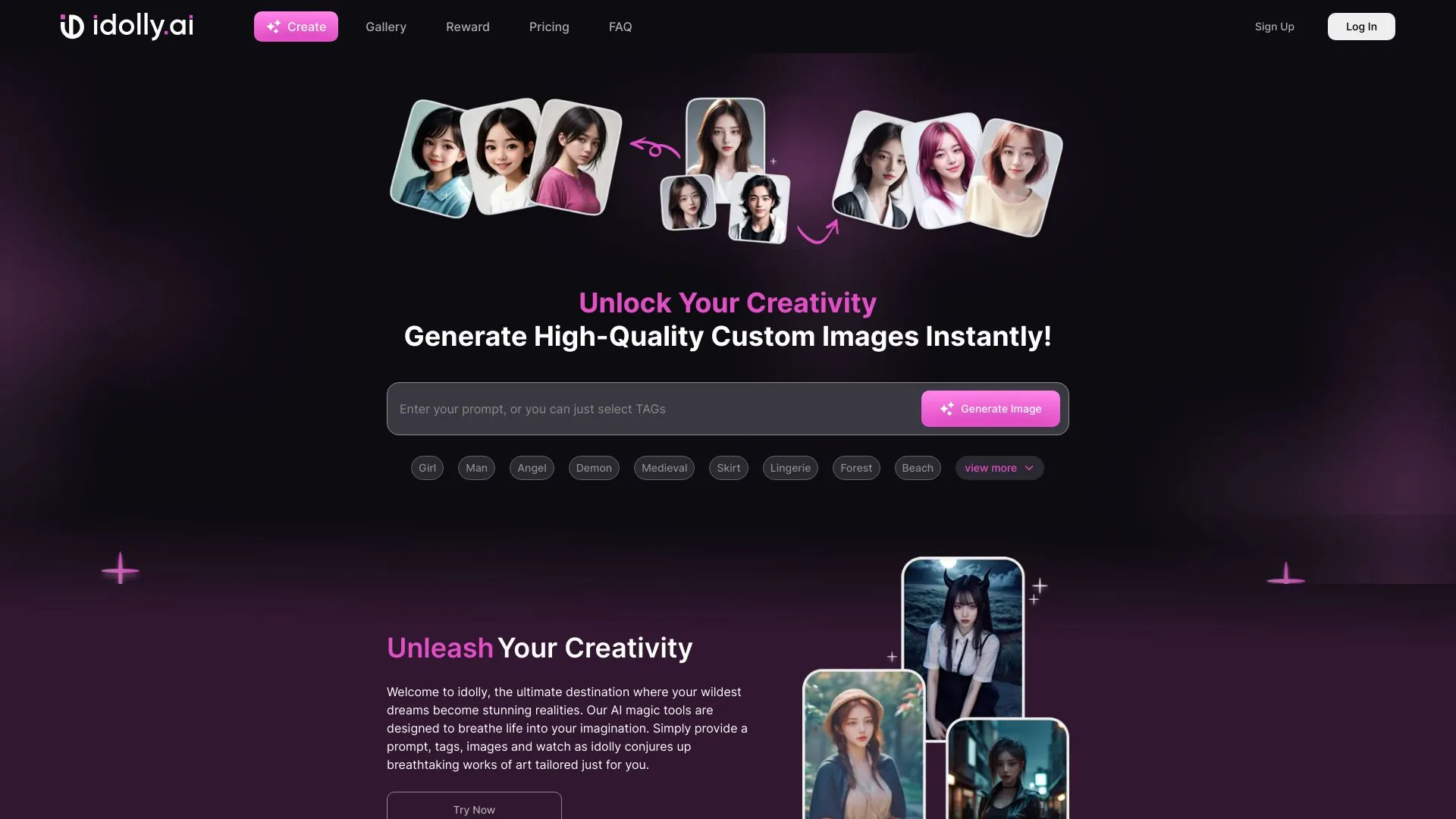 Idolly AI screenshot