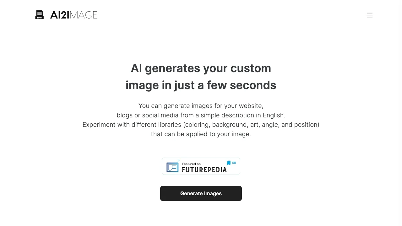 AI2image screenshot