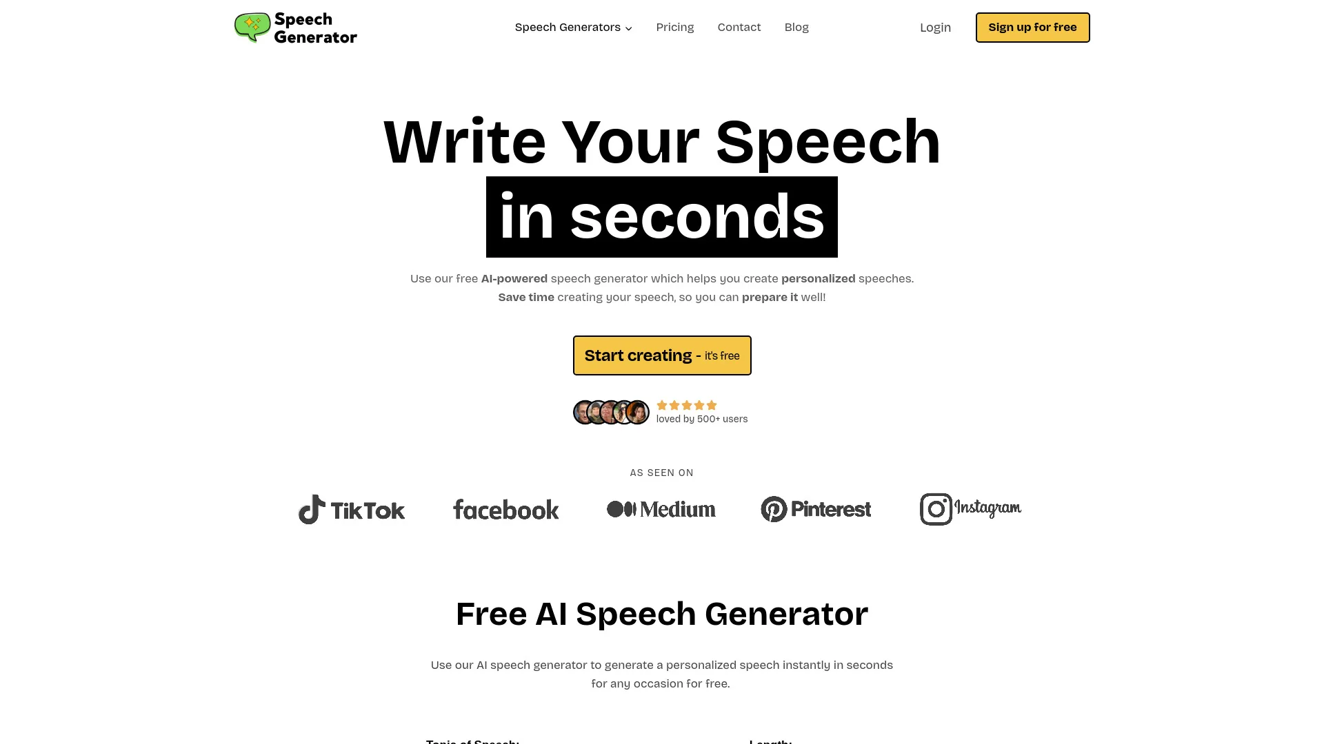 SpeechGeneratorAI screenshot