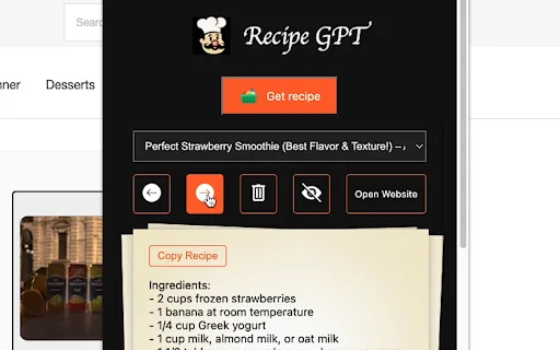 Recipe GPT screenshot