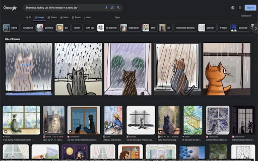 DALL-E 2 Google Extension screenshot