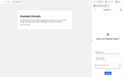 ChatGPTalk Sidebar screenshot