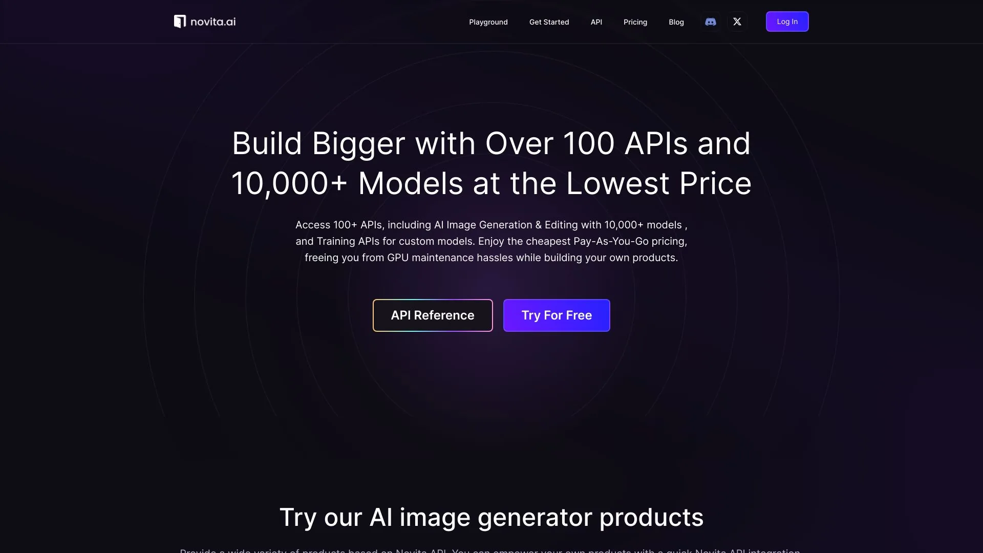 novita.ai screenshot