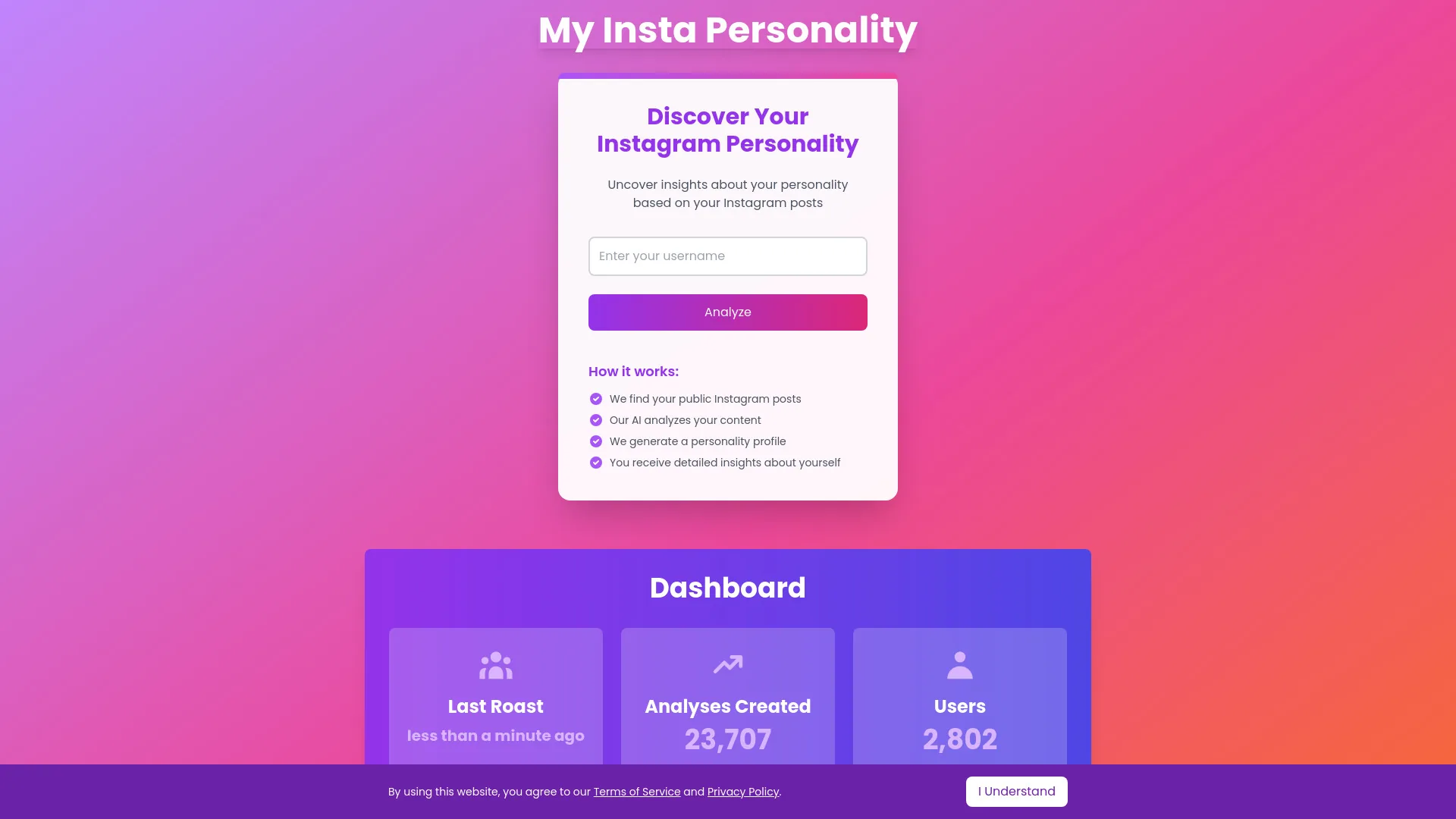 My Insta Personality screenshot