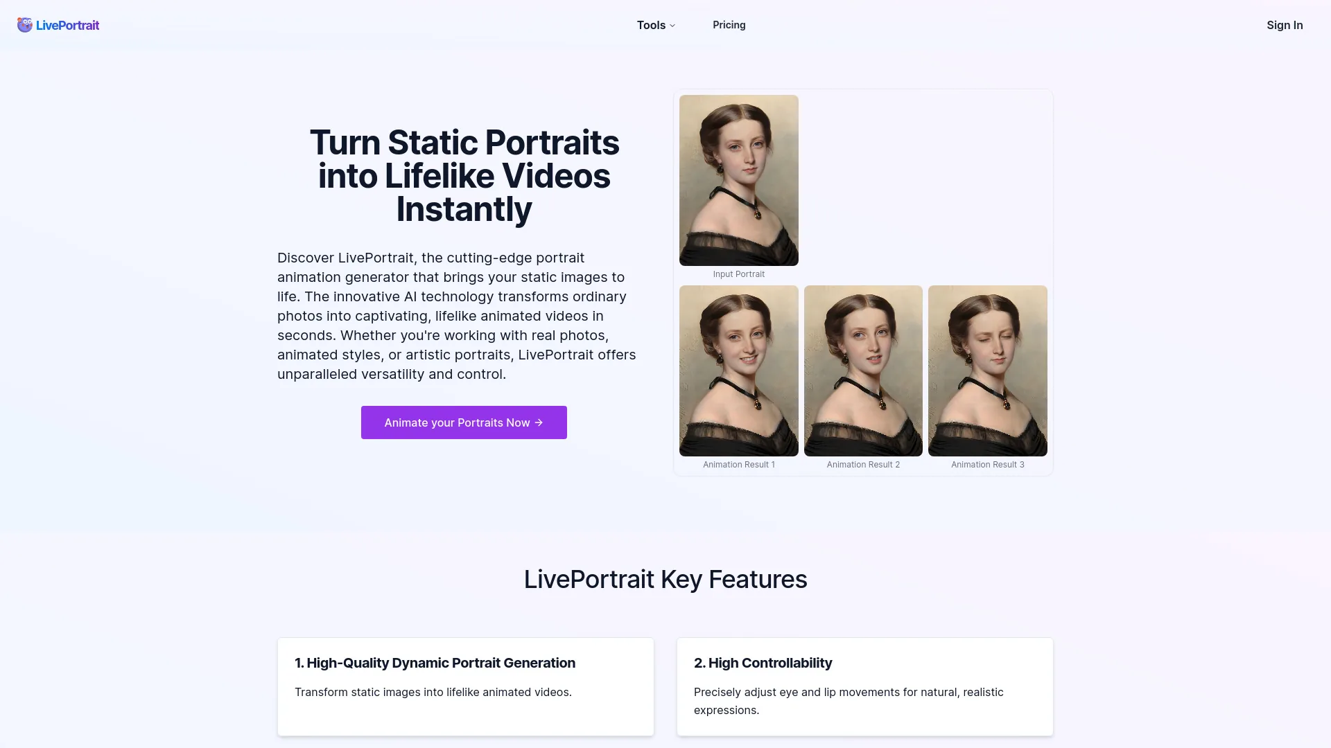 LivePortrait screenshot