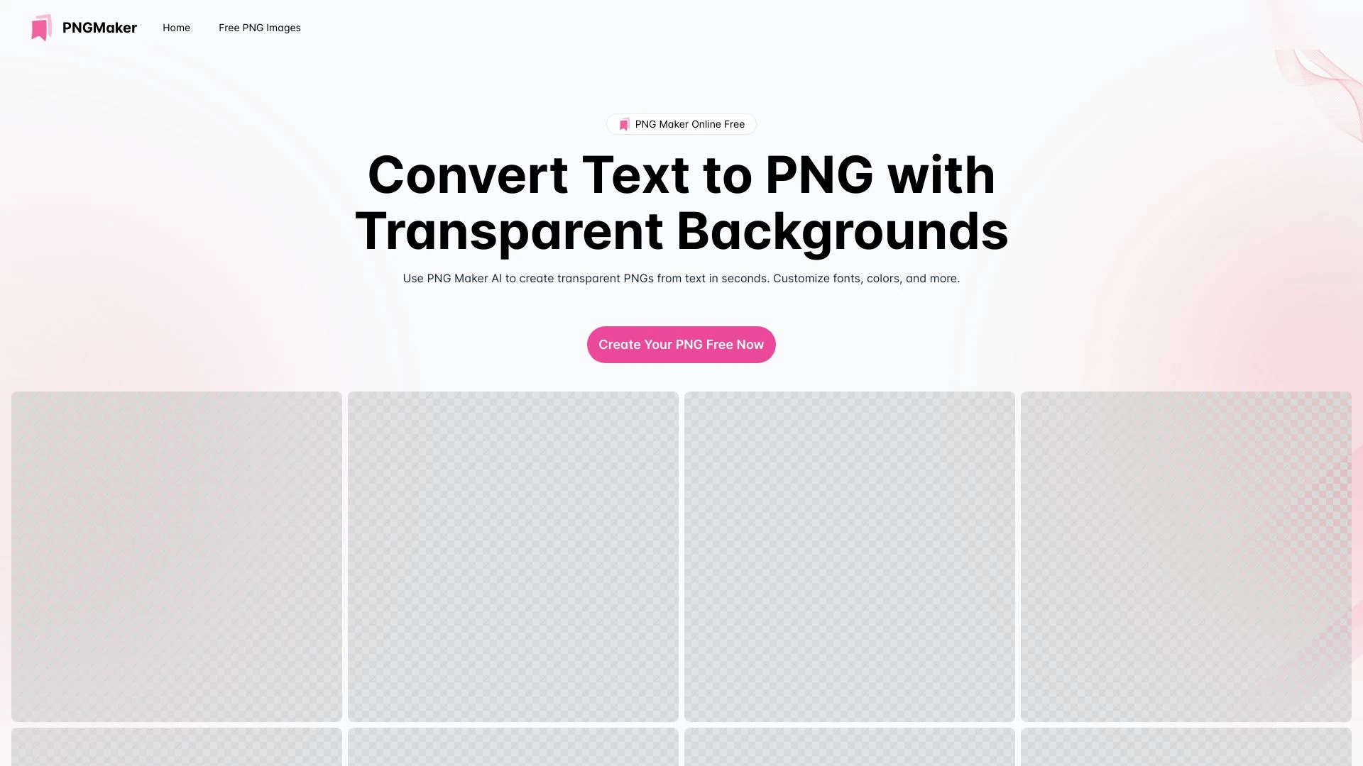 Convert Text to PNG with Transparent Backgrounds screenshot