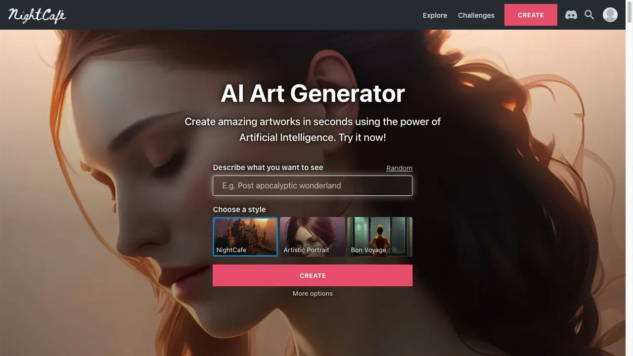 NightCafe Creator screenshot