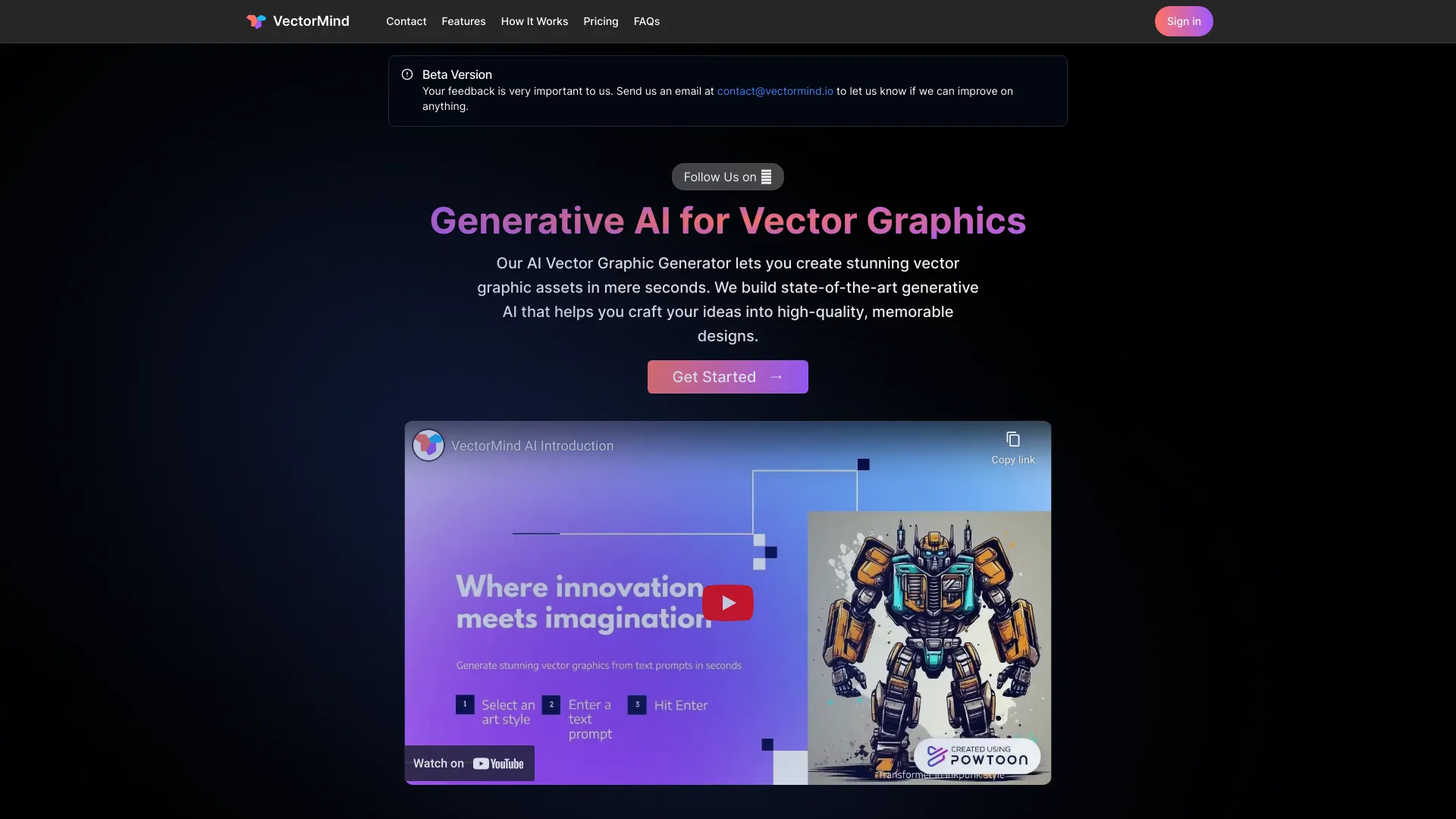 VectorMind - Generative AI for Vector Graphics screenshot