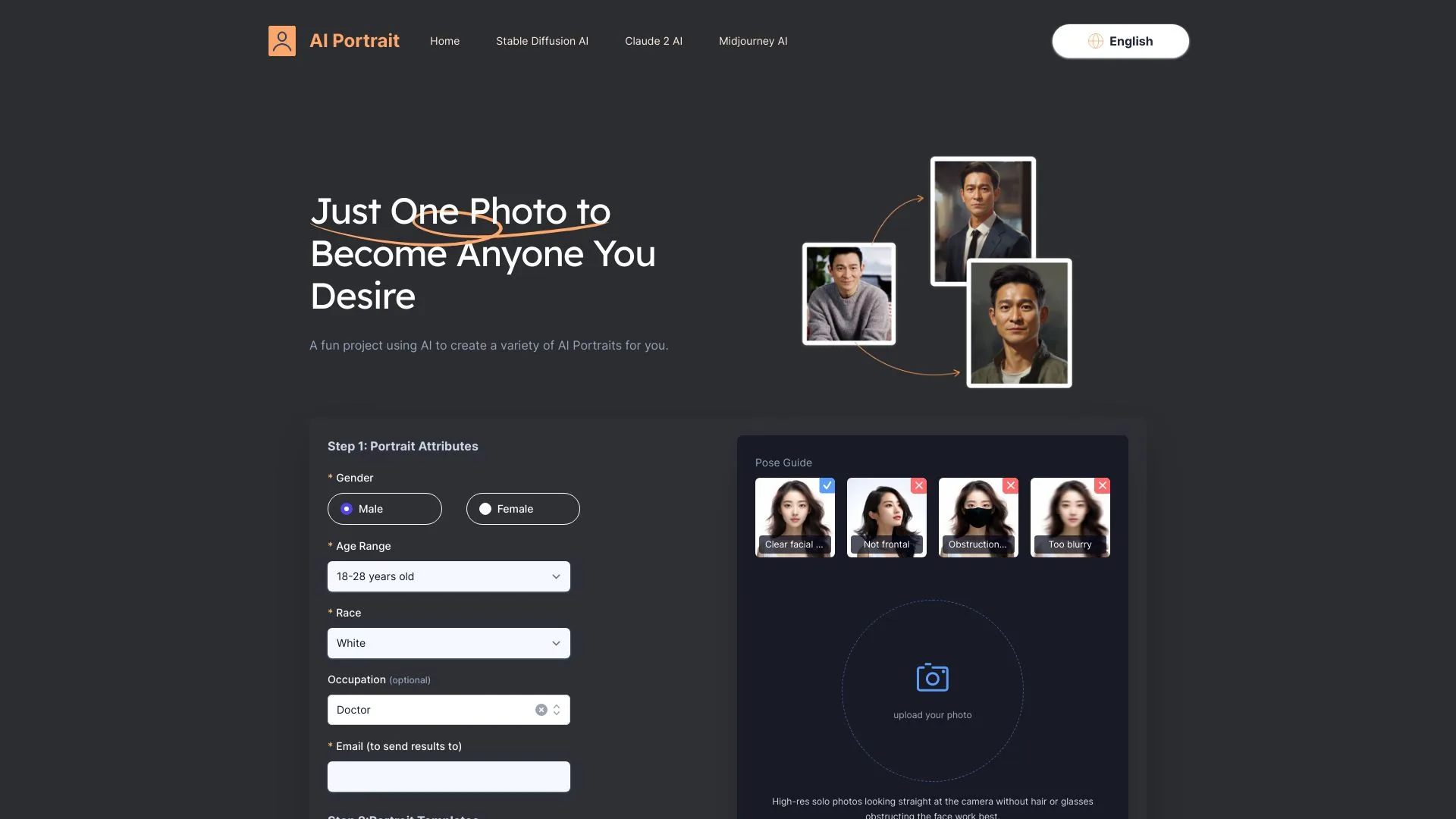 AI Portrait Generator screenshot