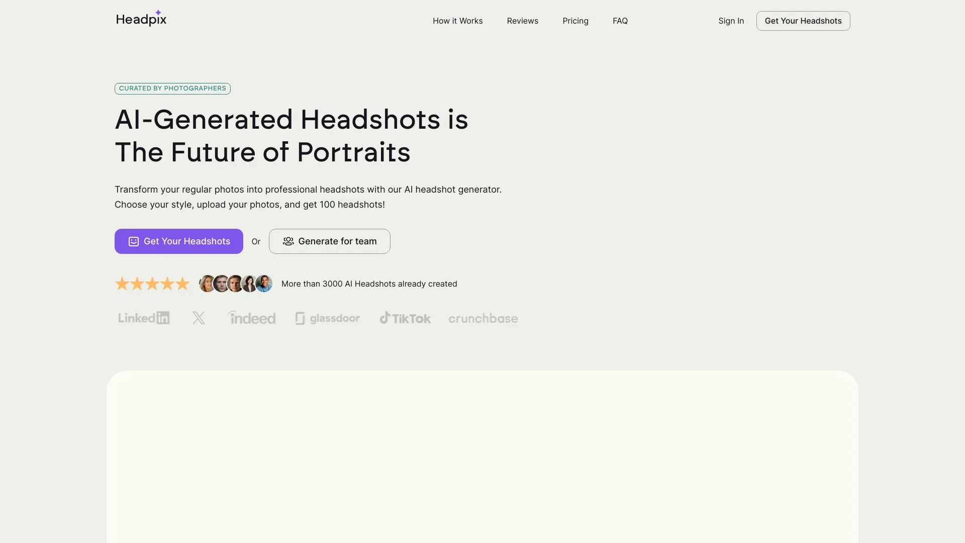 Headpix - Professional AI Headshot Generator screenshot