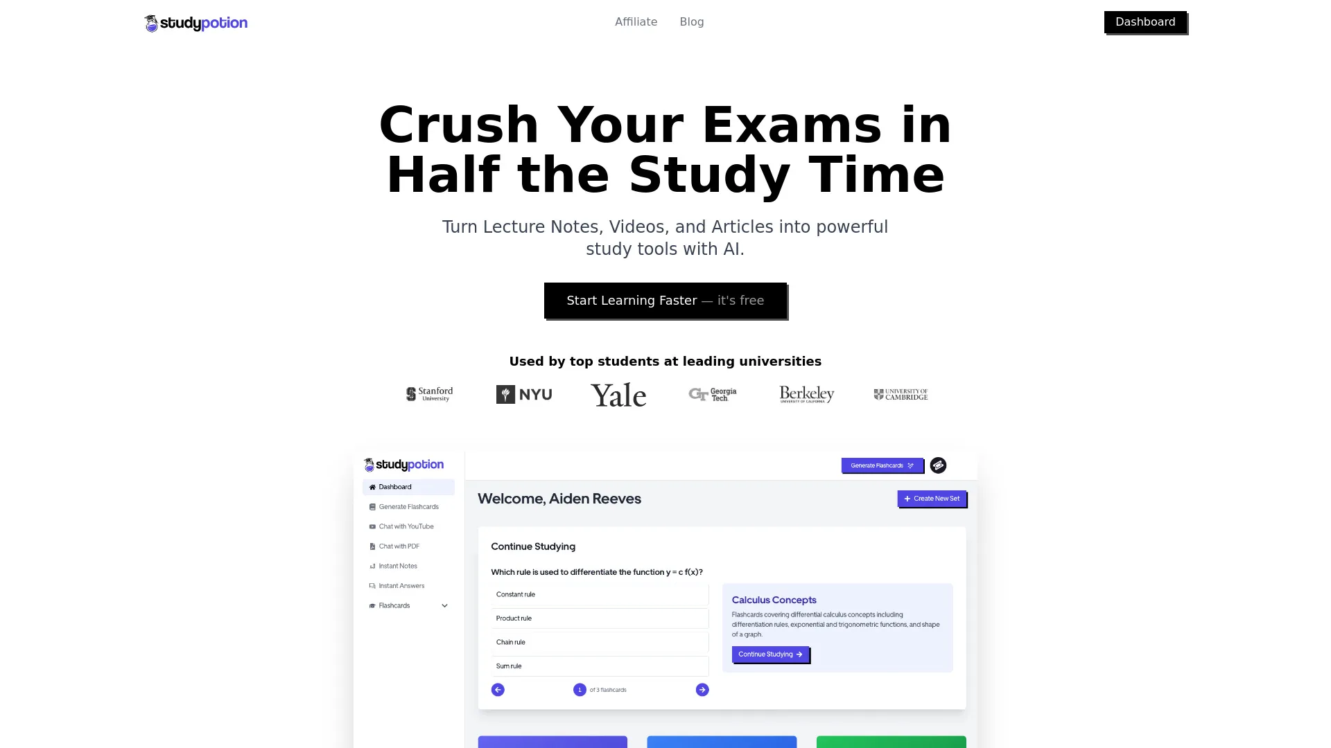 Study Potion AI screenshot