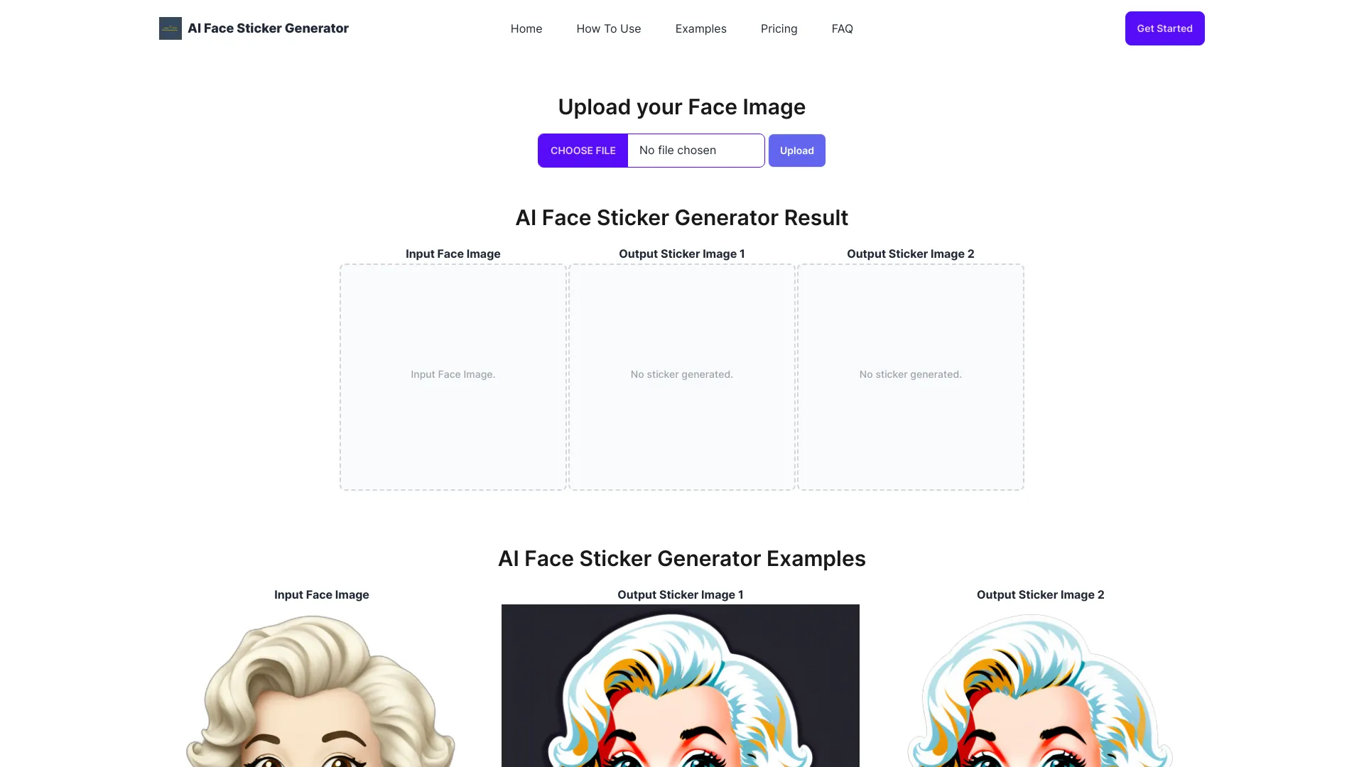 AI Face Sticker Generator screenshot
