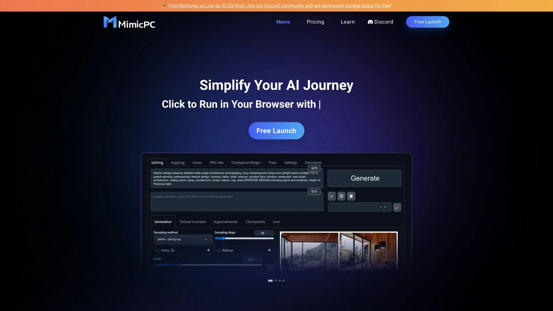 MimicPC screenshot