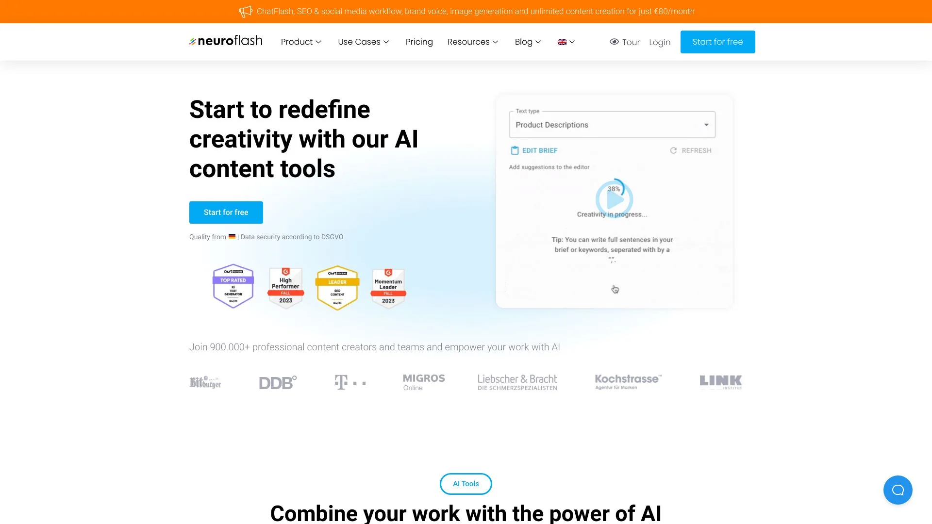 neuroflash screenshot