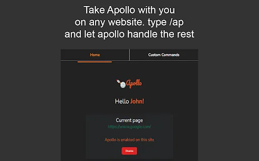 ApolloAI Browser Extension screenshot