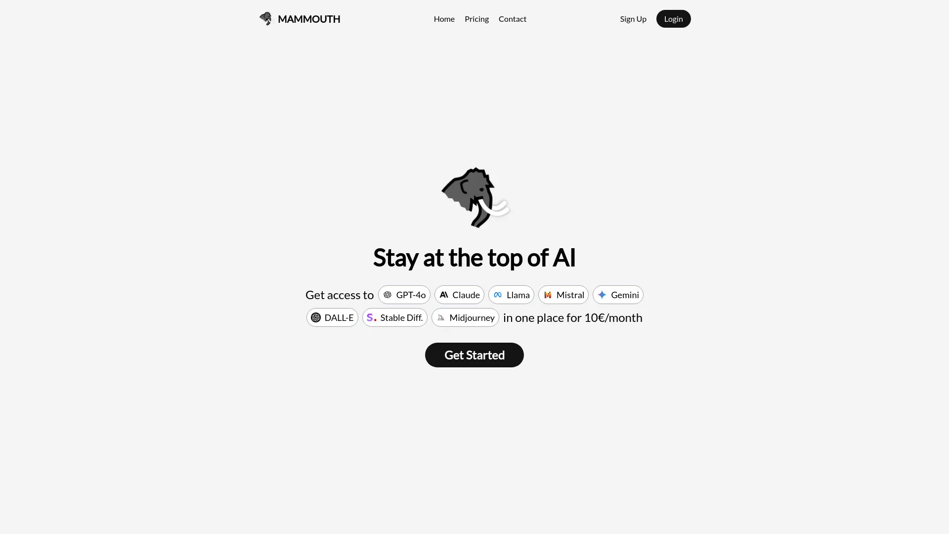 Mammouth AI screenshot